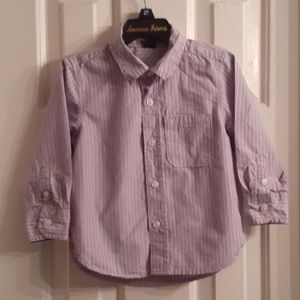 Purple button up polo baby gap shirt